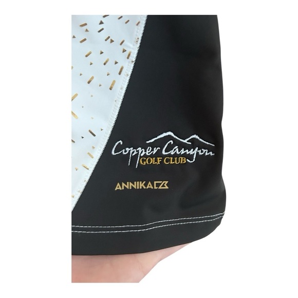 Cutter & Buck Sleeveless Golf Polo Shirt XL Black White Gold Detail NWT - Picture 4 of 7